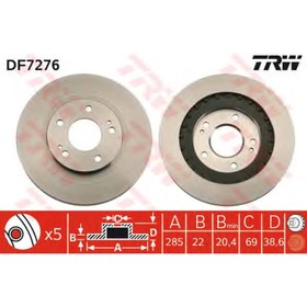 Диск тормозной TRW DF7276 1651489