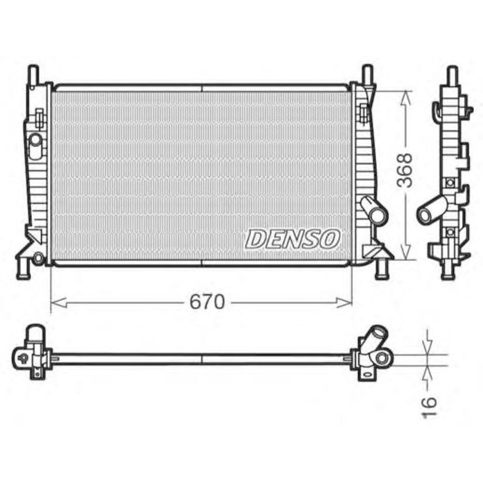 Радиатор охлаждения  DENSO DRM10075