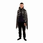 Карнавальный плащ "Маленькие черепа", фигурный воротник, длина 80 см, серебро на чёрном Карнавальный плащ "Маленькие черепа", фигурный воротник, длина 80 см, серебро на чёрном