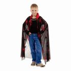 Carnival cloak "Web with red spider", the stand-up collar with gold chain, length 85 cm