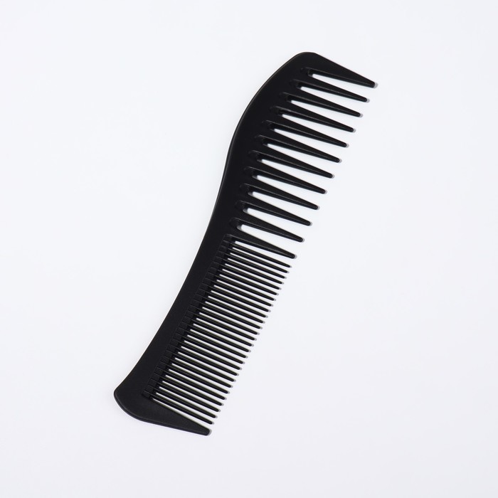 Расчёска комбинированная, 18,7 × 5 см, цвет чёрный - фото 177782