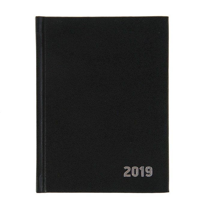 Ежедневник датированный 2019 г А6, 336 страниц, бумвинил, Calligrata, черный