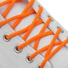 Шнурки для обуви, пара, круглые, d = 3 мм, 120 см, цвет оранжевый неоновый - фото 177901