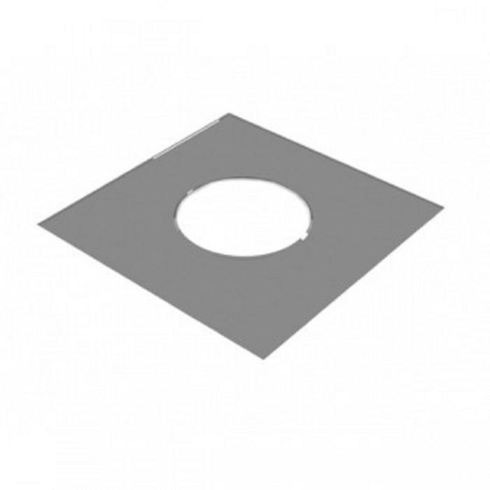Разделка Феррум потолочная нержавеющая 430/0,5 мм, 500*500, с отверстием d 200 мм, в пленке   165599