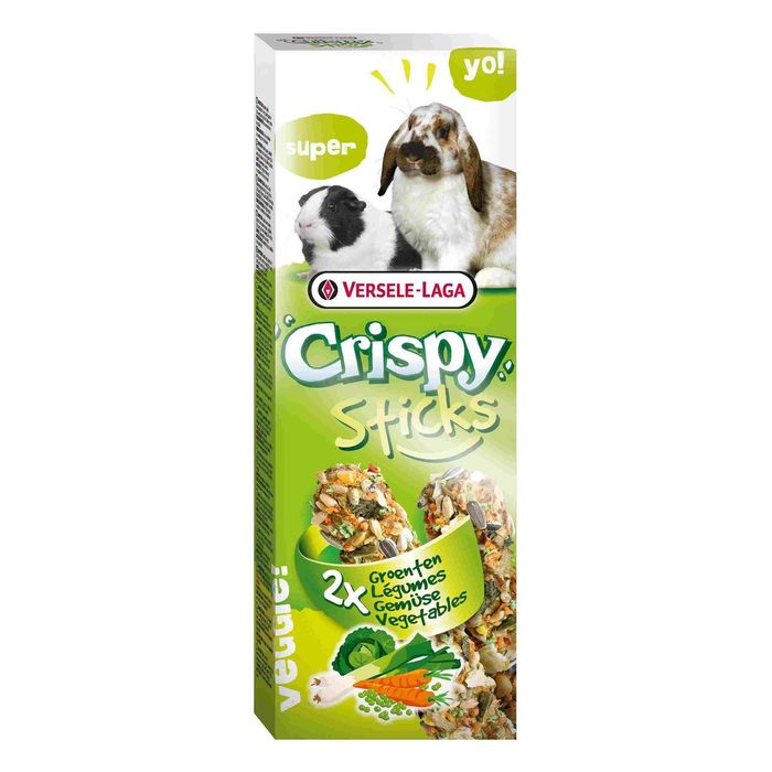 Палочки VERSELE-LAGA Crispy  для кроликов и морских свинок, с овощами, 2х55 г