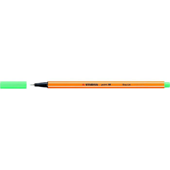 Ручка капиллярная Stabilo point 88 0.4 мм чернила зелёный лед 88/13