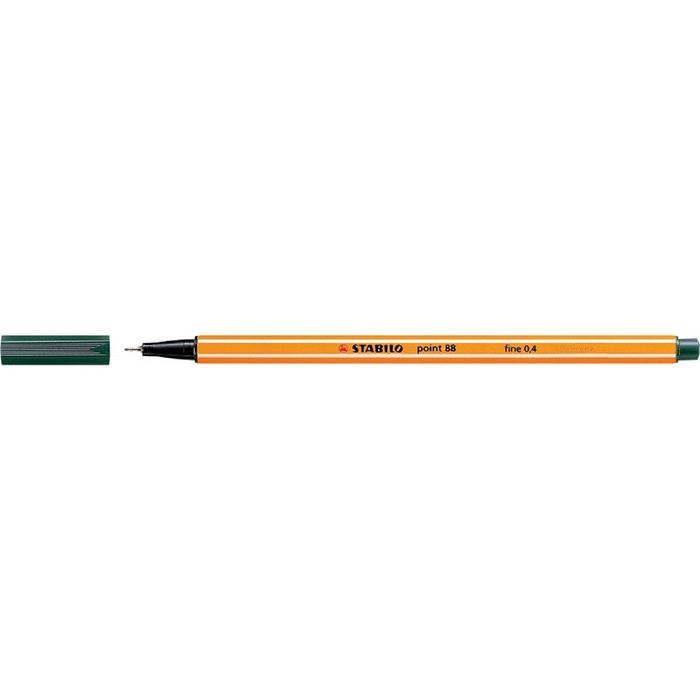 Ручка капиллярная Stabilo point 88 0.4 мм чернила цвет травы 88/63