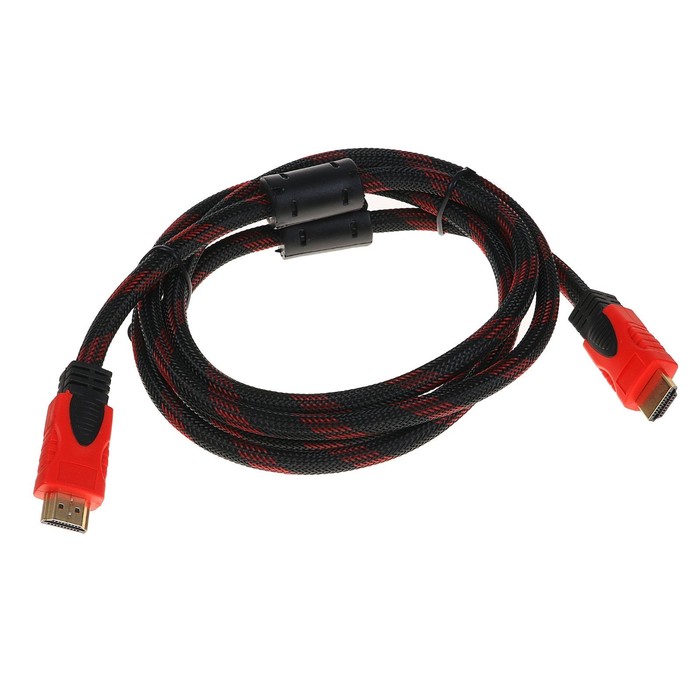 Кабель Luazon HDMI - HDMI, 1,5 м, ферритовые кольца, пакет