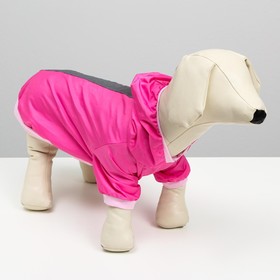 Куртка-ветровка для животных, светоотражающая, L (ДС 28-30, ОШ 32, ОГ 36-40 см), розовая