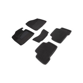 Коврик ворсовый для Hyundai SANTA FE III, 2012-2018, Черный 1671455