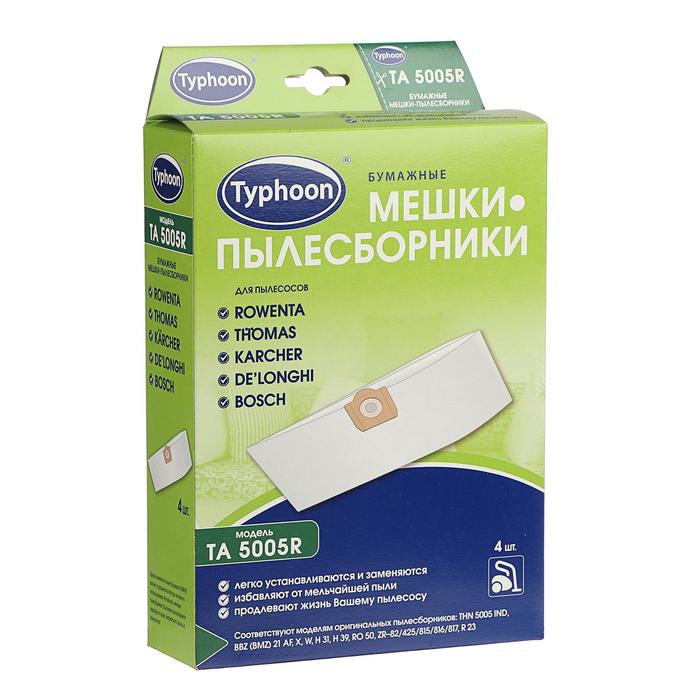 Бумажные мешки-пылесборники &quot;Тайфун&quot; TA 5005R, 4 шт.