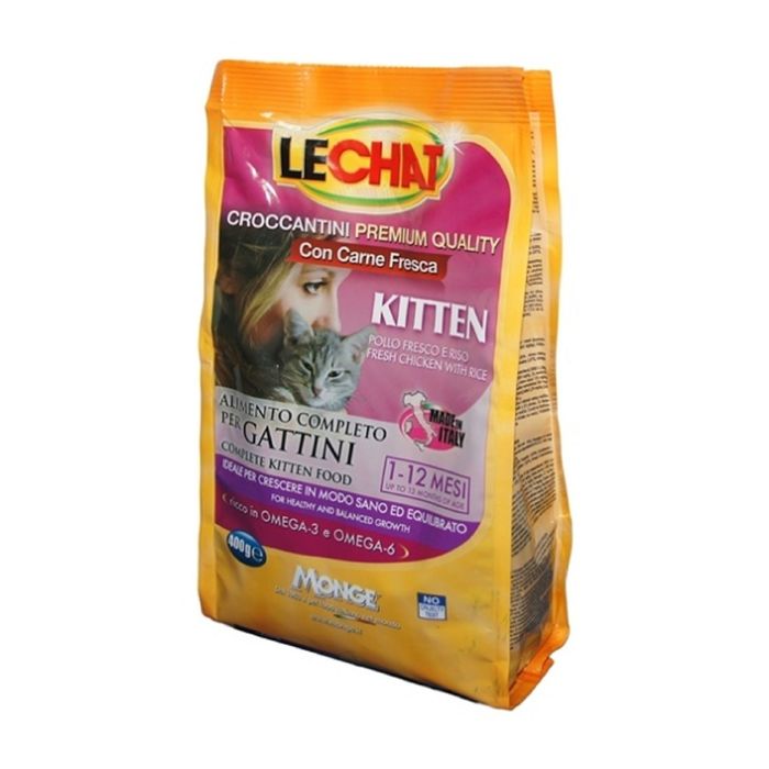 Сухой корм Lechat Cat для котят, со свежей курицей и рисом, 400 г