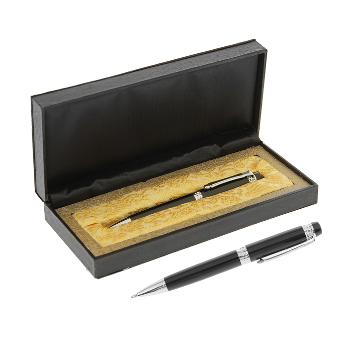 Ballpoint pen in leatherette gift box swivel "Director"