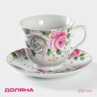 Чайная пара «Томная роза», чашка 230 мл, блюдце - фото 4640419