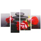 Модульная картина на подрамнике "Розы у камней", 2 — 30×45, 1 — 29,5×69, 1 — 34×69, 80×130 см Модульная картина на подрамнике "Розы у камней", 2 — 30×45, 1 — 29,5×69, 1 — 34×69, 80×130 см