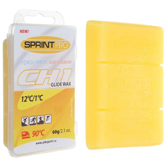 Мази скольжения SPRINT PRO, CH1 Yellow, (+12 +1°C), 60г