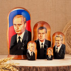 Матрешка "Путин триколор" 5 кукол, 17 см