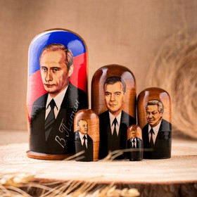 Матрешка "Путин триколор", 5 кукол, 10 см 1633534