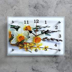 Часы настенные, серия: Цветы, "Первые цветы", 20х30  см, микс