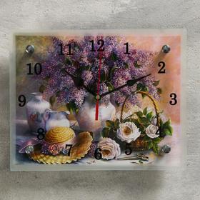 Wall clock, series: Flowers, 
