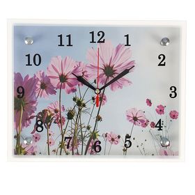 Часы настенные, серия: Цветы, "Сиреневые цветы", 20х25  см, микс в Донецке