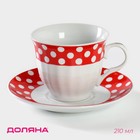 Cup 210 ml polka dot, color red Cup 210 ml polka dot, color red