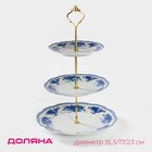 Блюдо 3 яруса "Дымка", ярусы 15,5, 17, 23 см Блюдо 3 яруса "Дымка", ярусы 15,5, 17, 23 см