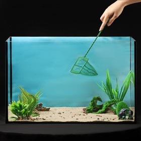 Сачок аквариумный 10 см, зелёный