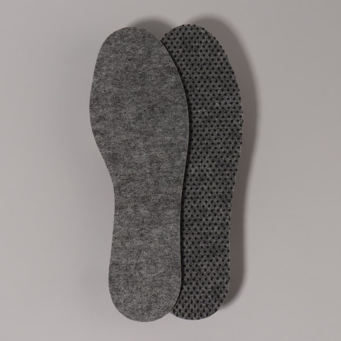 Стельки для обуви, 41-42 р-р, пара, цвет серый