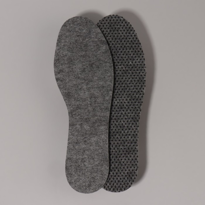 Стельки для обуви, 43-44 р-р, пара, цвет серый