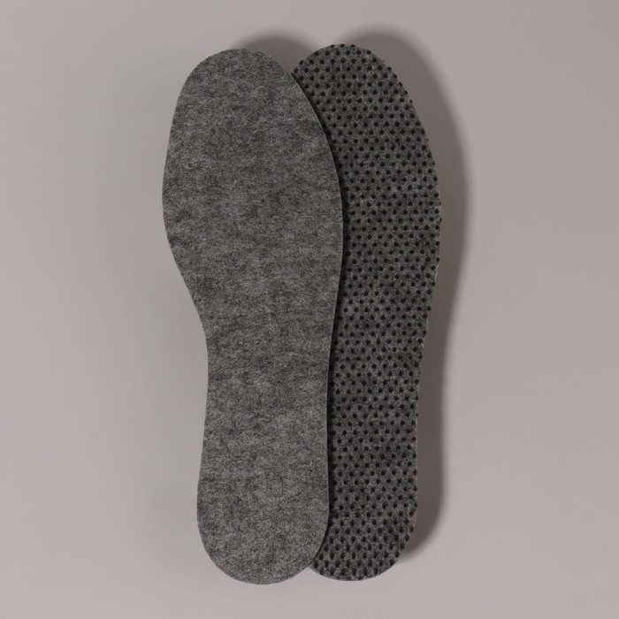 Стельки для обуви, 45-46 р-р, пара, цвет серый