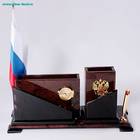 обсидиан набор настол фрегат np-267 31*16*11 (часы,ручка,визит,каранд,для бум,флаг РФ)