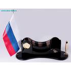 обсидиан набор настол дуэт np-271 30*11*9 (часы,ручка,визит,каранд,для бум,флаг РФ)