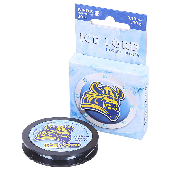 Леска зимняя Aqua Ice Lord light blue, 30 м, 0,10 мм