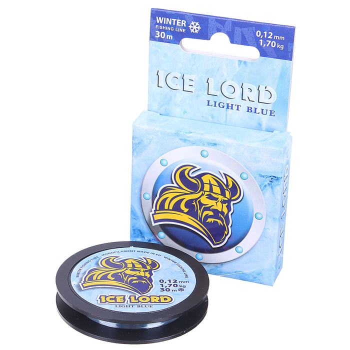 Леска зимняя Aqua Ice Lord light blue, 30 м, 0,12 мм