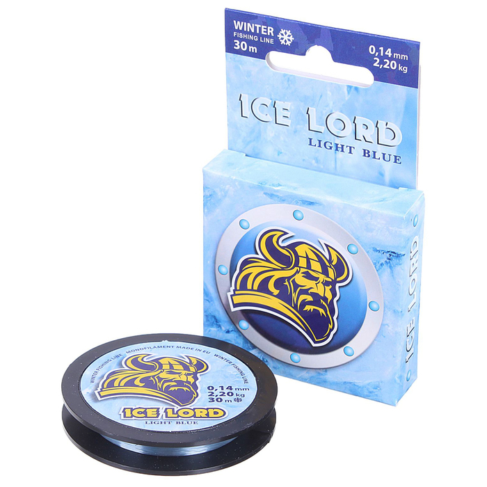 Леска зимняя Aqua Ice Lord light blue, 30 м, 0,14 мм