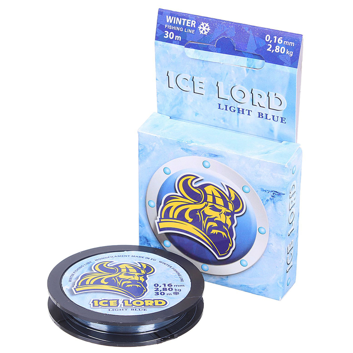 Леска зимняя Aqua Ice Lord light blue, 30 м, 0,16 мм