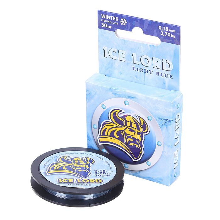 Леска зимняя Aqua Ice Lord light blue, 30 м, 0,18 мм