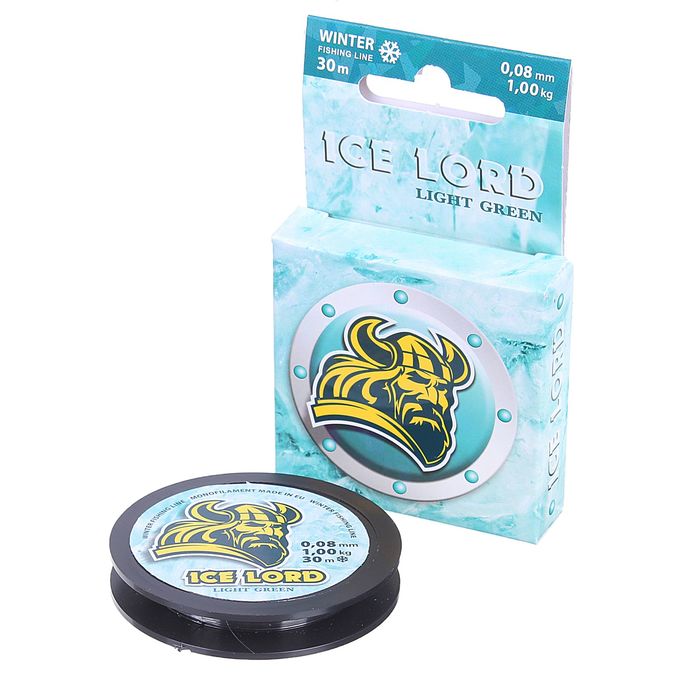 Леска зимняя Aqua Ice Lord light green, 30 м, 0,08 мм