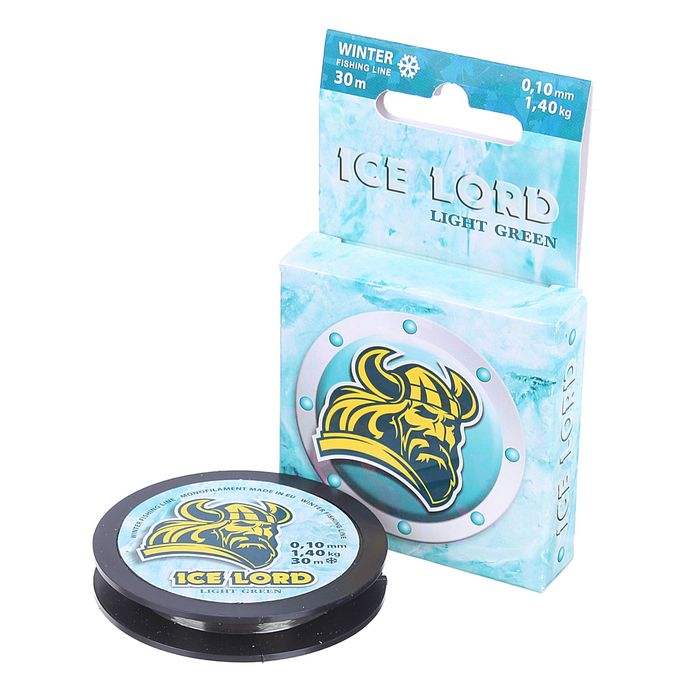 Леска зимняя Aqua Ice Lord light green, 30 м, 0,10 мм