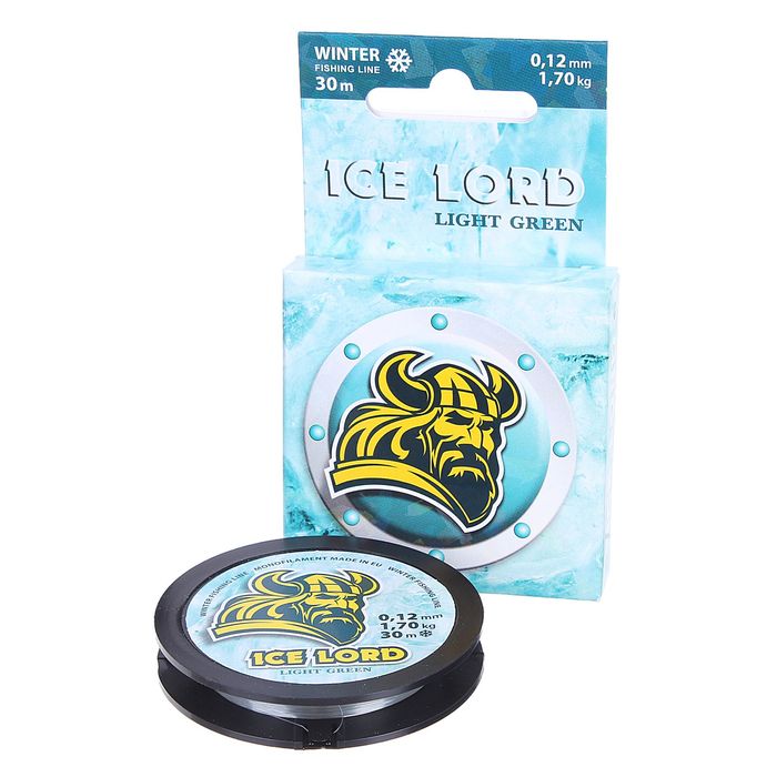 Леска зимняя Aqua Ice Lord light green, 30 м, 0,12 мм