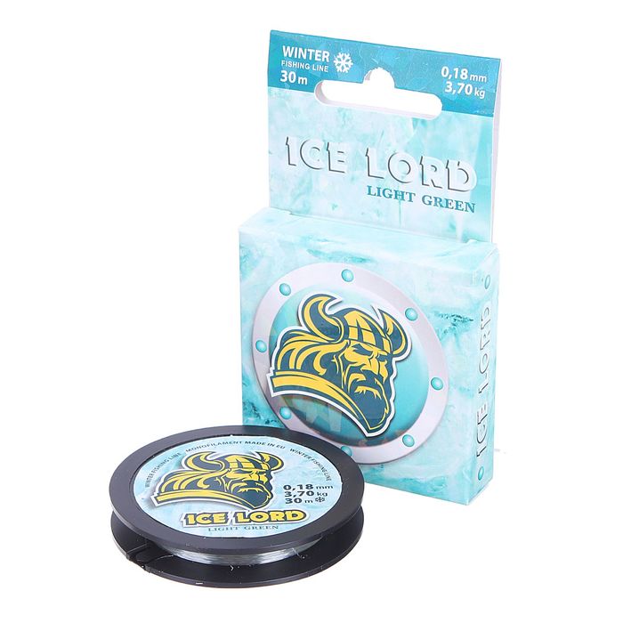 Леска зимняя Aqua Ice Lord light green, 30 м, 0,18 мм