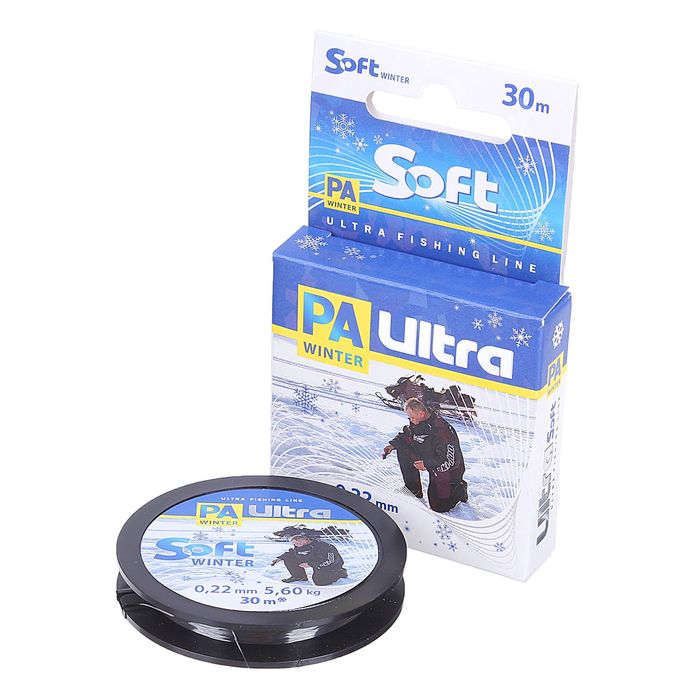 Леска зимняя Aqua PA Ultra Soft, 30 м, 0,22 мм