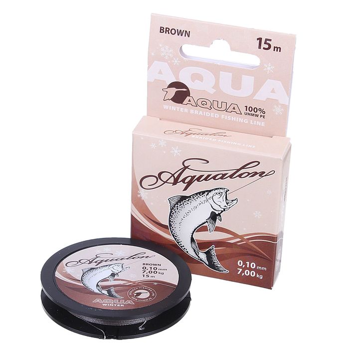 Леска плетёная Aqua Aqualon Brown, 15 м, 0,10 мм