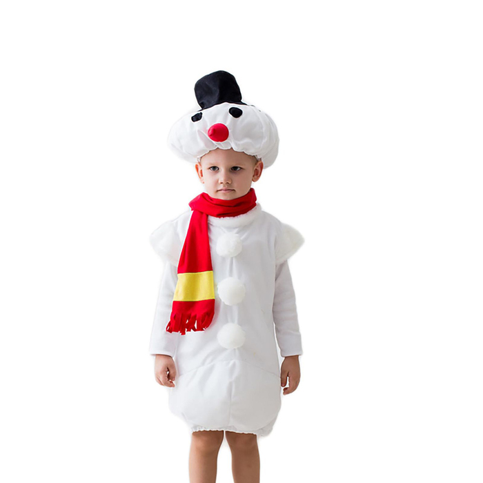 Карнавальный костюм "Снеговик", 3-5 лет, рост 104-116 см - фото 9271184