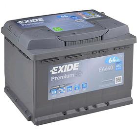 Аккумуляторная батарея Exide 64 Ач, обратная полярность Premium EA640 1733474