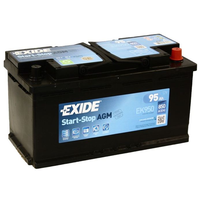 Аккумуляторная батарея Exide 95 Ач, обратная полярность Start-Stop AGM EK950