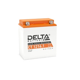 Аккумуляторная батарея Delta СТ1216.1 (YTX16-BS, YB16B-A)12V, 16 Ач прямая(+ -) 1733538