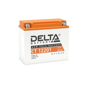 Аккумуляторная батарея Delta СТ12201(YTX20L-BS,YTX20HL-BS,YB16L-B,YB18L-A)12V,20Ач обратная