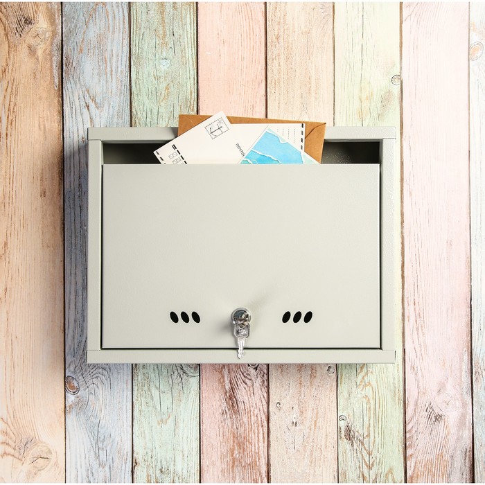 Ящик почтовый «Альянс-1», горизонтальный, с замком, серый